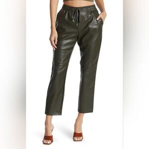 New With Tags Laundry By Shelli Segal Faux Leather Size 2X‎ Army Color Pants